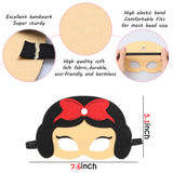 PANTIDE 88Pcs Princess Pretend Play Set- Felt Masks, Hair Elastics, Bracelets, Jewelry Rings, Self-Inking Stampers, Stickers, Princess Themed Party Favors for Girls Birthday Prizes