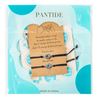 PANTIDE 2Pcs Pinky Promise Bracelets Adjustable Distance Matching Bracelets for Best Friends Couple Family Sisters Friendship Bracelets Birthday Gift for Girlfriend Boyfriend Teen Girls Women Men