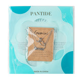 PANTIDE 3Pcs Constellation Zodiac Layer Necklace for Women Retro Gold Plated 12 Constellation Pendant Necklace Exquisite Letter Horoscope Old English Zodiac Sign Necklace Jewelry Birthday Gift(Silver)