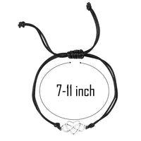 PANTIDE 2Pcs Pinky Promise Bracelets Adjustable Distance Matching Bracelets for Best Friends Couple Family Sisters Friendship Bracelets Birthday Gift for Girlfriend Boyfriend Teen Girls Women Men