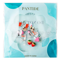 PANTIDE 8 Pairs Funny Dangle Earrings Gummy Bear Goldfish Water Bottle Paint Palette Earrings Strawberry Mushroom Milk Tea Egg Dangle Hook Pendant Earrings Cute Creative Unique Earrings for Women Girl