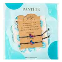 PANTIDE 2Pcs Pinky Promise Bracelets Adjustable Distance Matching Bracelets for Best Friends Couple Family Sisters Friendship Bracelets Birthday Gift for Girlfriend Boyfriend Teen Girls Women Men