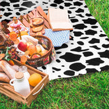 PANTIDE 3Pcs Cow Print Table Cover Plastic Tablecloths Disposable Rectangle Table Cover Waterproof Farm Animal Themed Picnic Birthday Party Favor Supplies Decorations Black and White(70.8 x 53.9 Inch)