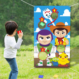 PANTIDE Toy 4th Toss Game with 4 Bean Bags, Toy 4th Party Supplies Party Games Party Decoration for Kids, Large Fabric Banner Indoor Outdoor Throwing Carnival Games for Birthday