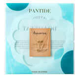 PANTIDE 3Pcs Constellation Zodiac Layer Necklaces for Women Girls, Retro Gold Plated 12 Constellation Pendant Necklace Exquisite Letter Horoscope Old English Zodiac Sign Necklace Jewelry Birthday Gift