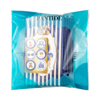 PANTIDE 24 Packs Royal Prince Goodies Candy Treat Bags with Stickers African American Baby Boy Birthday Blue and Gold Party Decoration Favors Supplies Bags Little Prince Gift Bags for Boy Baby Shower