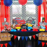 PANTIDE 6 Pieces Race Car Honeycomb Centerpieces for Party Table Decor, Double-Sided Racing Table Topper for Birthday Party Supplies Favors, Let’s Go Racing Themed Photo Booth Props for Baby Shower