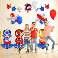 PANTIDE 40Pcs Superhero Balloons Avengers Birthday Party Supplies, Superheroes Foil Balloons Decorations Kit for Kids Superhero Theme Party Favors Baby Shower Christmas
