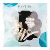 PANTIDE 5 Packs Large Pearl Hair Claw Clips for Women, Non-Slip Assorted Sizes Hair Barrette, Fashion Styling Plastics Jaw Clamp Clips Strong Hold Hair Accessories with Black Drawstring Storage Bag
