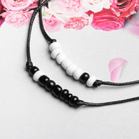PANTIDE 2Pcs Pinky Promise Bracelets Adjustable Distance Matching Bracelets for Best Friends Couple Family Sisters Friendship Bracelets Birthday Gift for Girlfriend Boyfriend Teen Girls Women Men