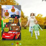 PANTIDE Race Car Toss Game Banner with 4 Bean Bags- Racing Themed Indoor Outdoor Family Party Tossing Activities for Kids Adults, Let’s Go Racing Throwing Games Birthday Party Supplies Decor Gift Set