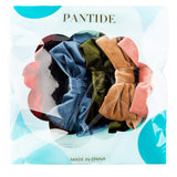 PANTIDE 6 Packs Velvet Hair Bow Clips Barrettes with Black Hair Ties, 6 Colors Large Hair Bowknot with Alligator Hair Clips, Elegant French Style Hair Accessories for Toddlers Baby Girls Women Ladies