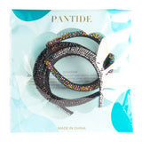 PANTIDE 3 Pieces Rhinestone Crystal Padded Headband for Women Girls- Glitter Bejeweled Diamond Bead Hairband, Non-Slip Widened Hair Hoops for Party Head Accessories in 3 colors(Silver, Rainbow, Black)