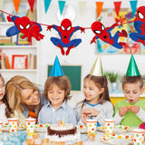 PANTIDE 10 Pieces Spider Hero Cutouts Cardboard Door Sign Banner Porch Sign Superhero Hanging Signs for Outdoor Indoor Bedroom Wall Party Decoration Fun Hero Themed Birthday Party Banner Supplies