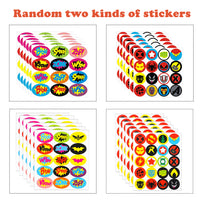 PANTIDE 60 Packs Superhero Party Favors - 36 Pcs Superhero Slap Bracelets, 12 Pcs Felt Masks, 12 Sheets of Stickers, Avengers Superhero Theme Birthday Party Supplies Carnival Class Prize for Kids Boys