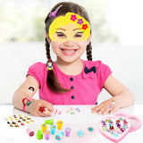 PANTIDE 88Pcs Princess Pretend Play Set- Felt Masks, Hair Elastics, Bracelets, Jewelry Rings, Self-Inking Stampers, Stickers, Princess Themed Party Favors for Girls Birthday Prizes