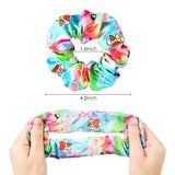 PANTIDE 6Pcs VSCO Hair Scrunchies VSCO Starter Stuff VSCO Designed Pattern Hair Scrunchies, Colorful Polyester Pongee Ponytail Holder, Elastic Hair Ties Ropes Hair Accessories for Women Girls